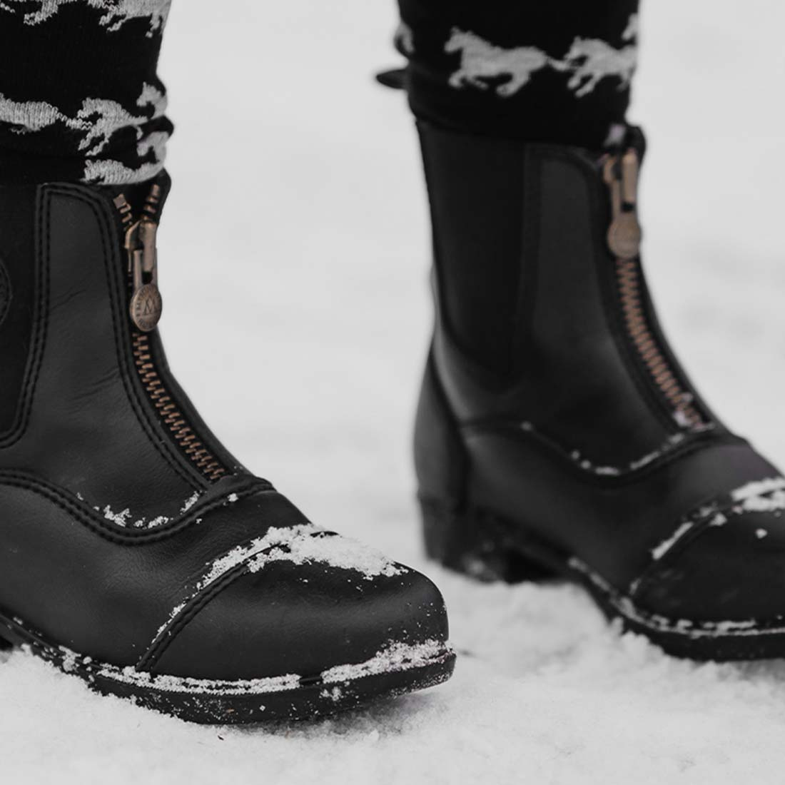 Vinterridesko Jr Veganza Young Winter Paddock Svart