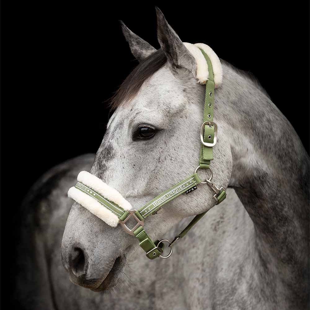 Grime med pels Olivgrønn/Natur