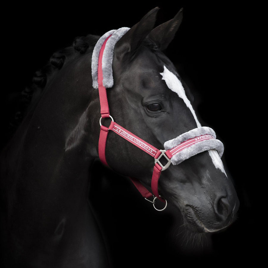 Grime med Fleece Rød/Grå