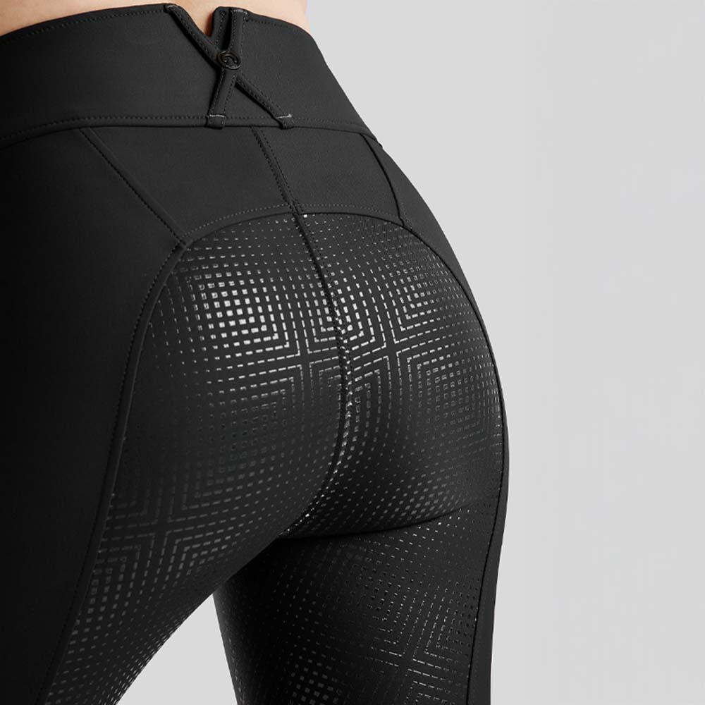 Ridebukse MoZida Refined Crystals Full Grip Svart