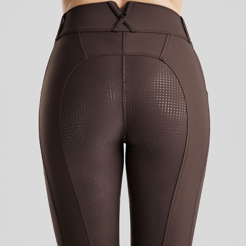 Ridebukse MoZida Refined Crystals Full Grip Brun