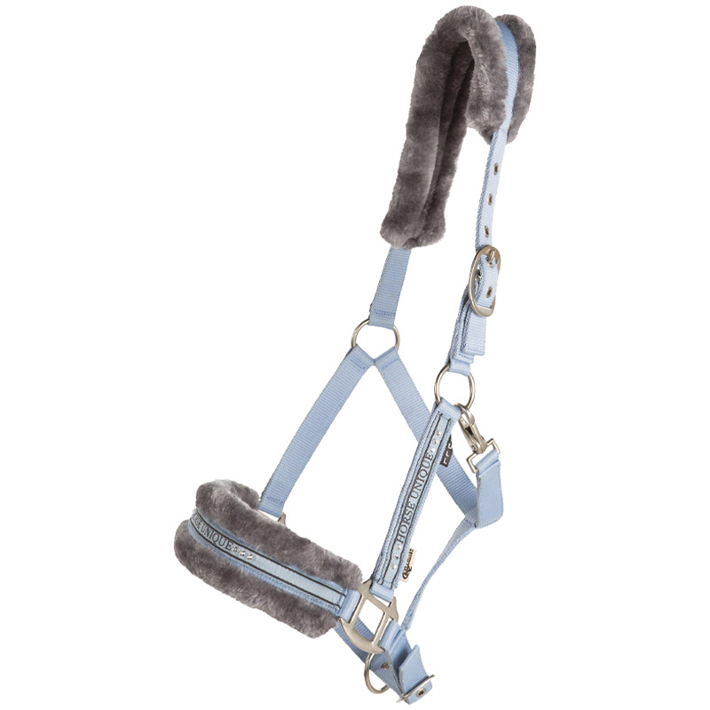 Grime med Fleece Lys blå/Grå