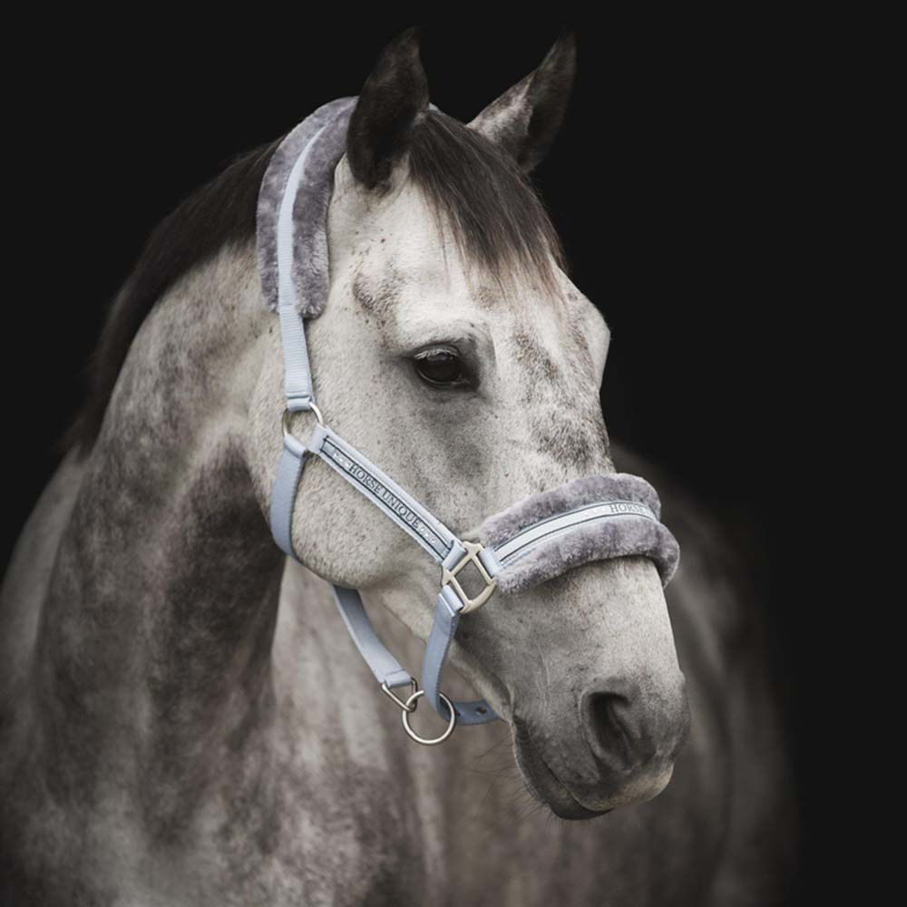 Grime med Fleece Lys blå/Grå