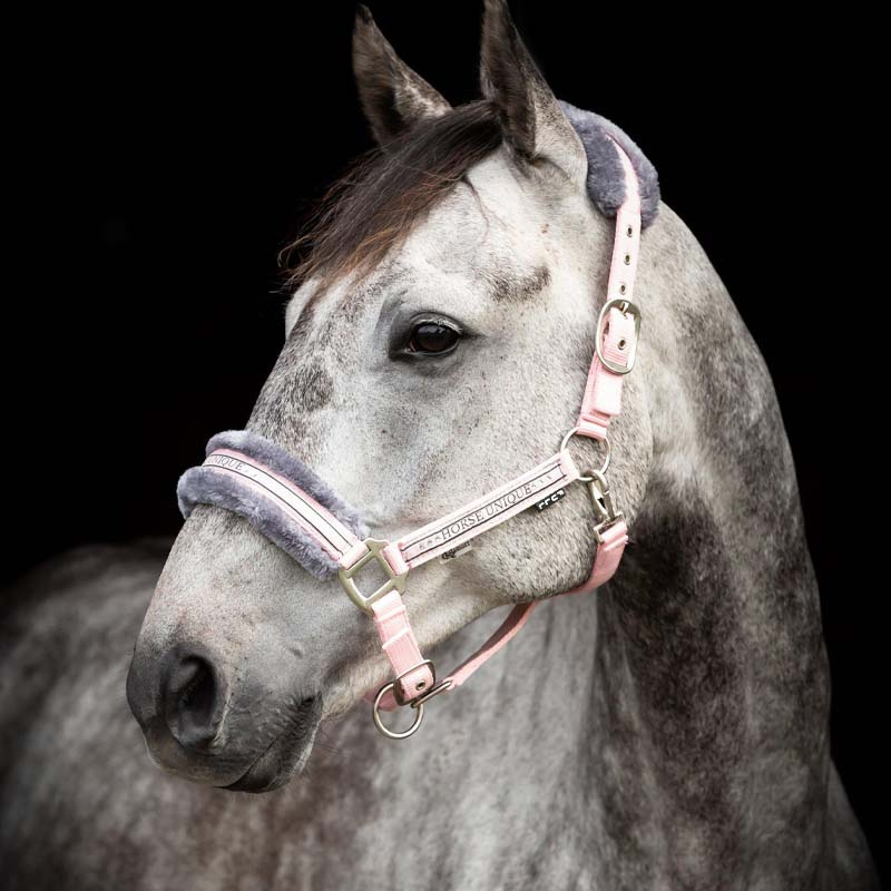 Grime med Fleece Lys rosa/Grå
