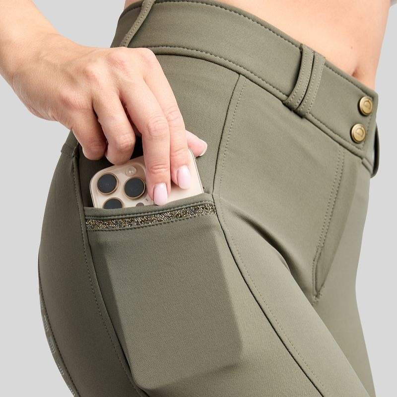 Ridebukse MoVeronica Crystaltape Full Grip Forest Green
