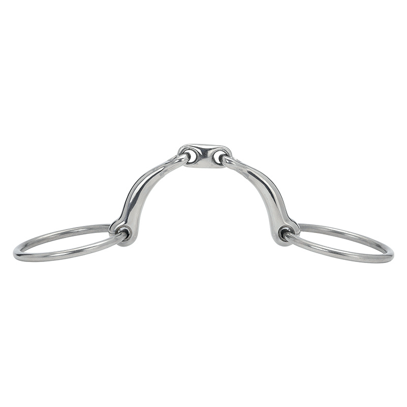 Tredelt bitt Curved med løse ringer HG