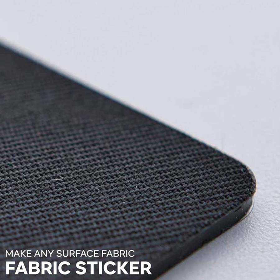 Festelapp for Ridehjelm Fabric Sticker 2-pack Svart
