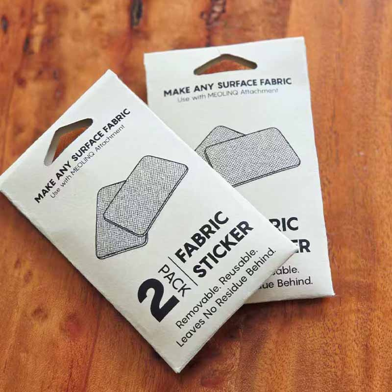 Festelapp for Ridehjelm Fabric Sticker 2-pack Svart