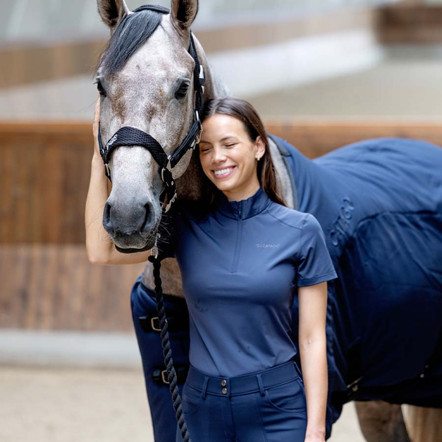 Ridetopp Thelma 1/4 Zip Marineblå