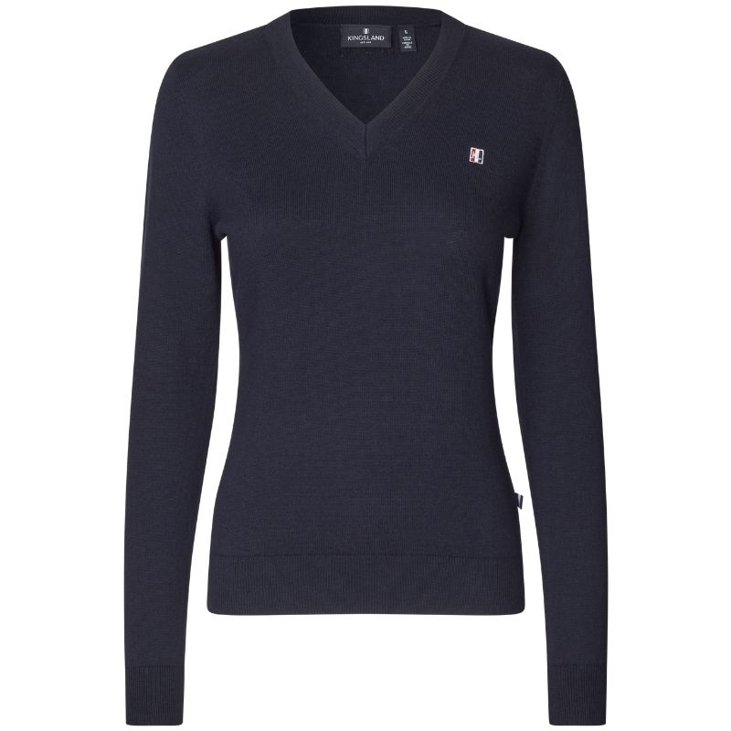 Ridegenser Classic V-Neck Pullover Marineblå
