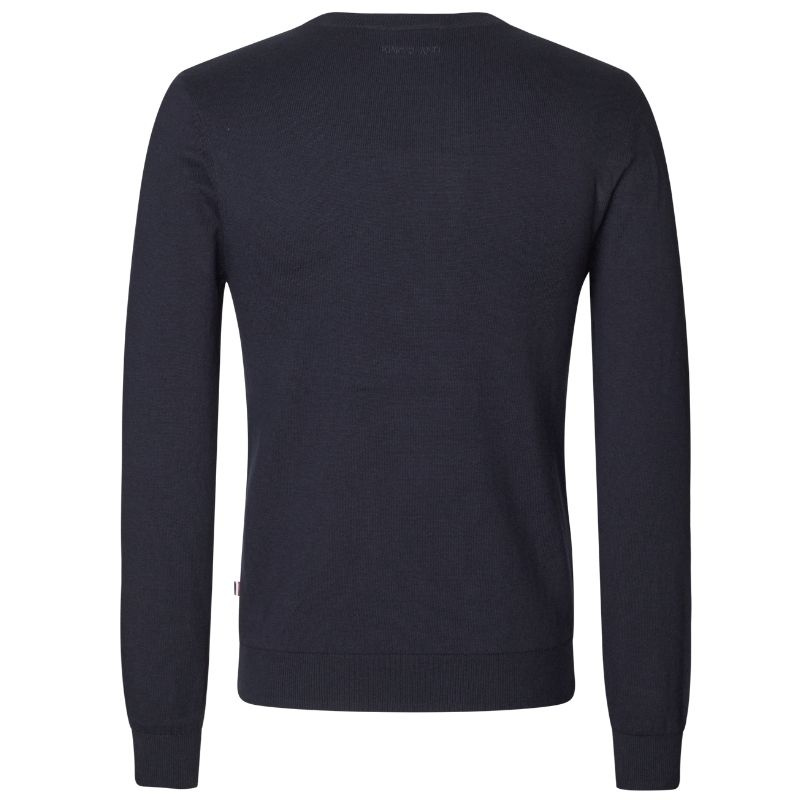 Ridegenser Classic Mens O-Neck Pullover Marineblå