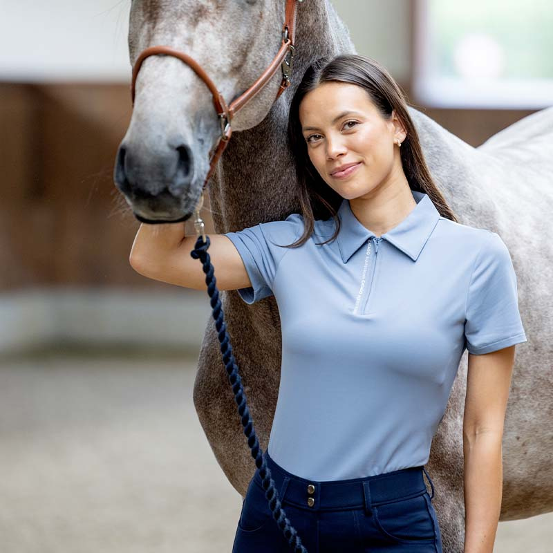 Ridetopp Nash 1/4 Zip Lyseblå