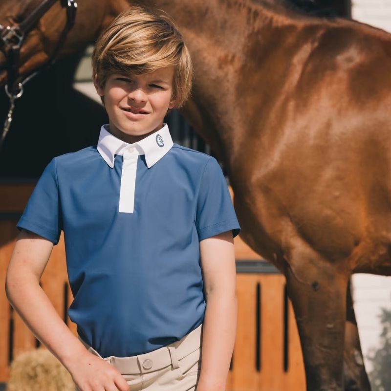 Stevneskjorte Barn/Junior Boy Osaka Short Sleeve Blå