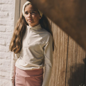 Treningstopp Barn/Junior Girl Madrid Long Sleeve Beige Treningstopp Barn/Junior Girl Madrid Long Sleeve Beige