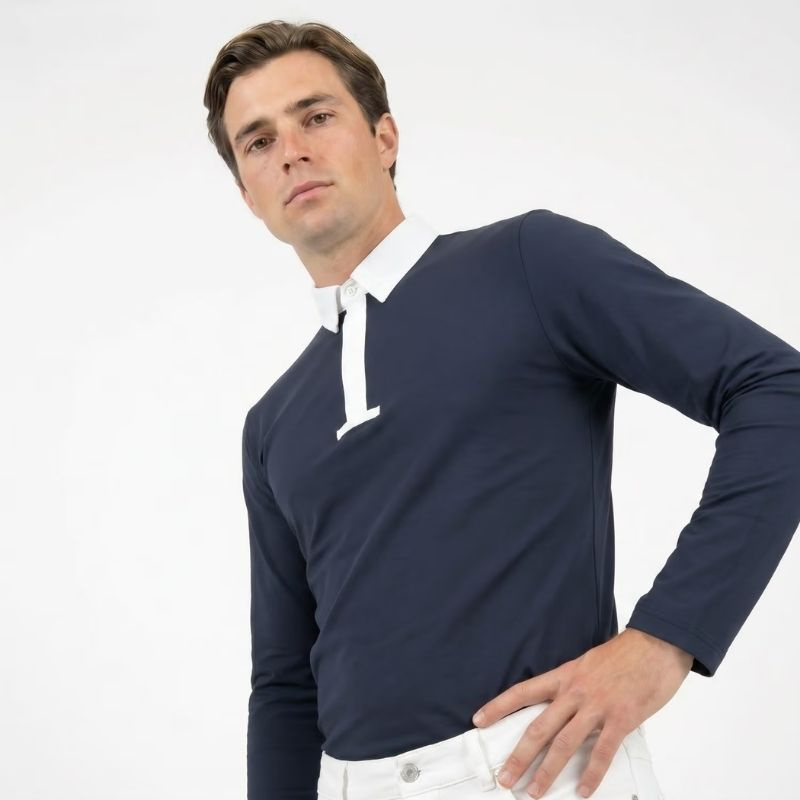 Stevneskjorte Herre Classic Long Sleeve Marineblå