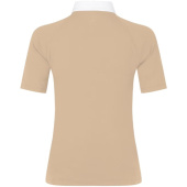 Konkurransetopp Classic Glitter Zipper Short Sleeve Beige Konkurransetopp Classic Glitter Zipper Short Sleeve Beige