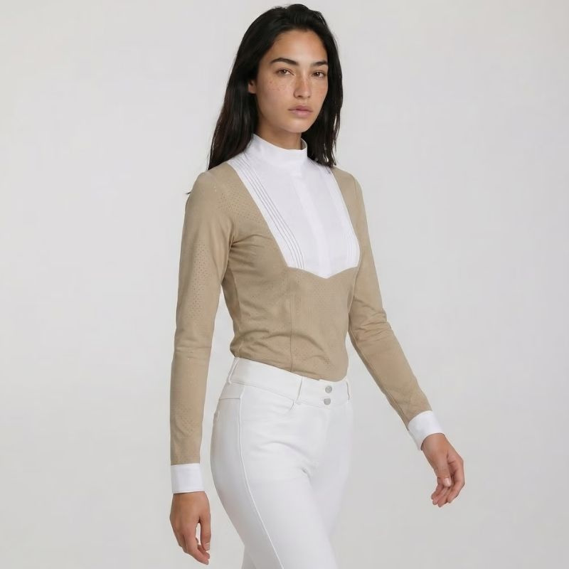 Konkurransetopp Heritage Air Long Sleeve Beige