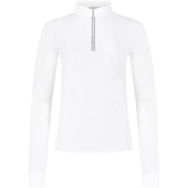 Konkurransetopp Classic Glitter Zipper Long Sleeve Hvit Konkurransetopp Classic Glitter Zipper Long Sleeve Hvit