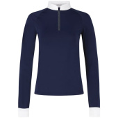 Konkurransetopp Classic Glitter Zipper Long Sleeve Marineblå Konkurransetopp Classic Glitter Zipper Long Sleeve Marineblå