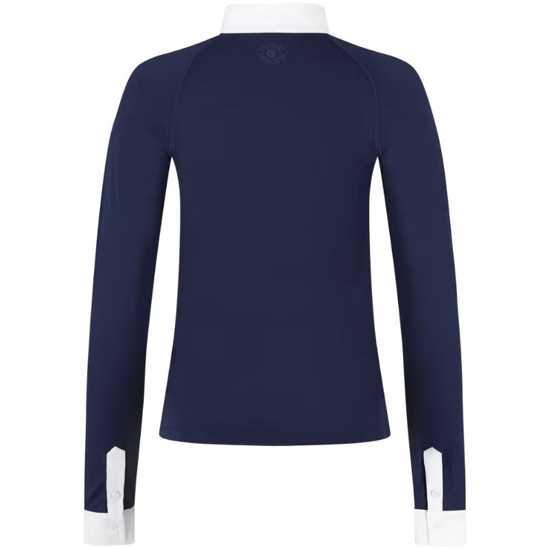 Konkurransetopp Classic Glitter Zipper Long Sleeve Marineblå