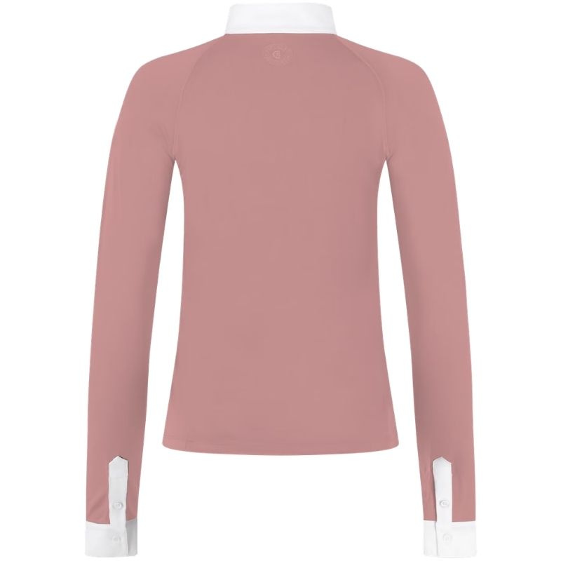 Konkurransetopp Classic Glitter Zipper Long Sleeve Gammelrosa