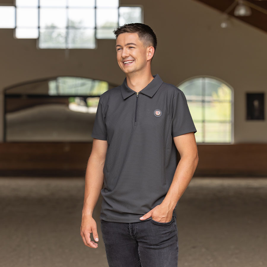 T-skjorte Herr Anniversary 1/2 Zip Grå