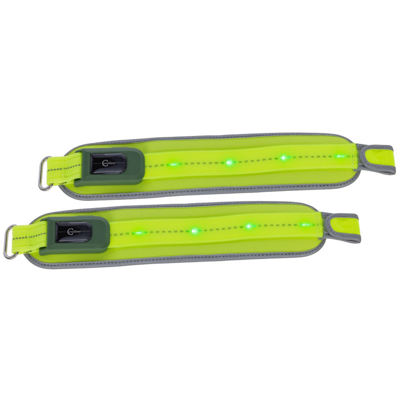 Benreflekser High-Visibility LED 2-pack Gul