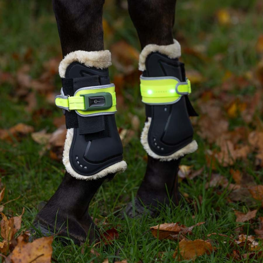 Benreflekser High-Visibility LED 2-pack Gul