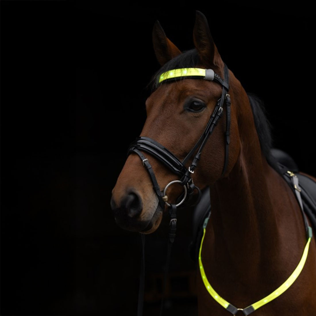 Pannebånd High-Visibility LED Gul