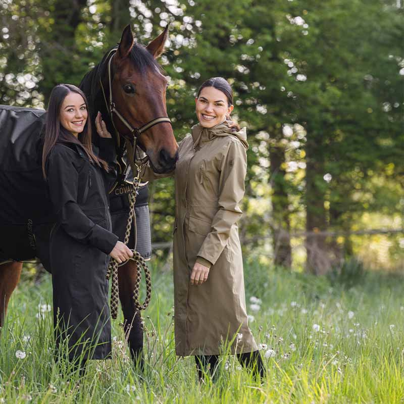 Regnfrakk 2-Way Zip Svart