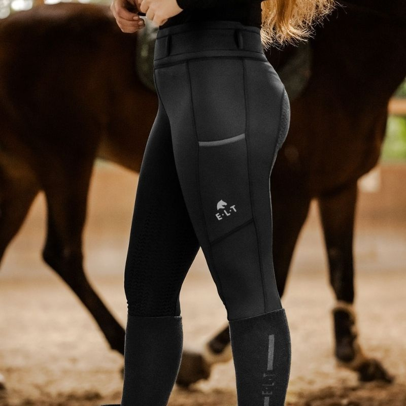 Vinterridetights Ella Full Grip Svart