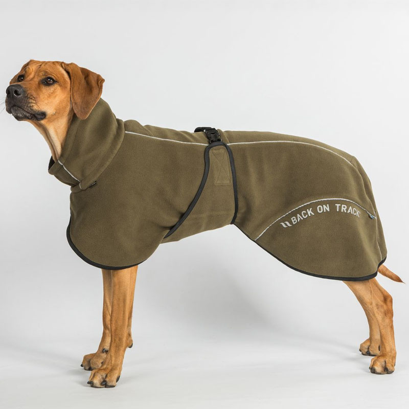 Fleecedekken Hund Bay Low Tail Olivengrønn