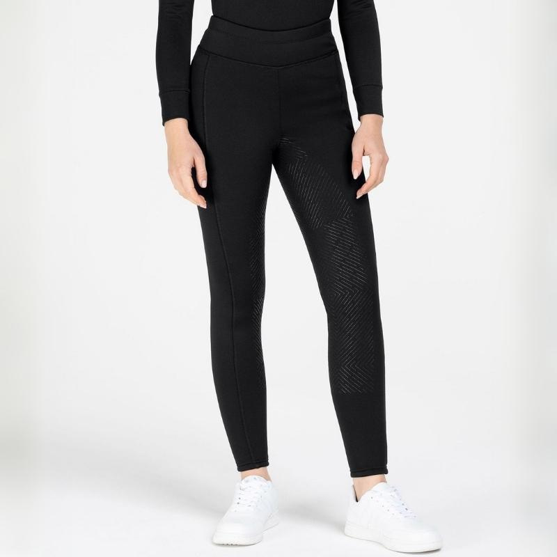 Vinterridetights Rica Thermal Teddy Full Grip Svart