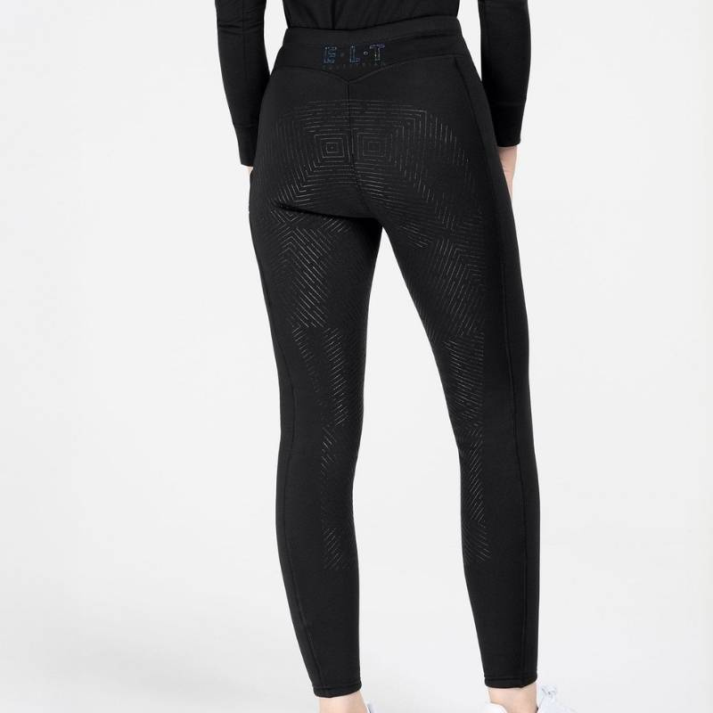 Vinterridetights Rica Thermal Teddy Full Grip Svart