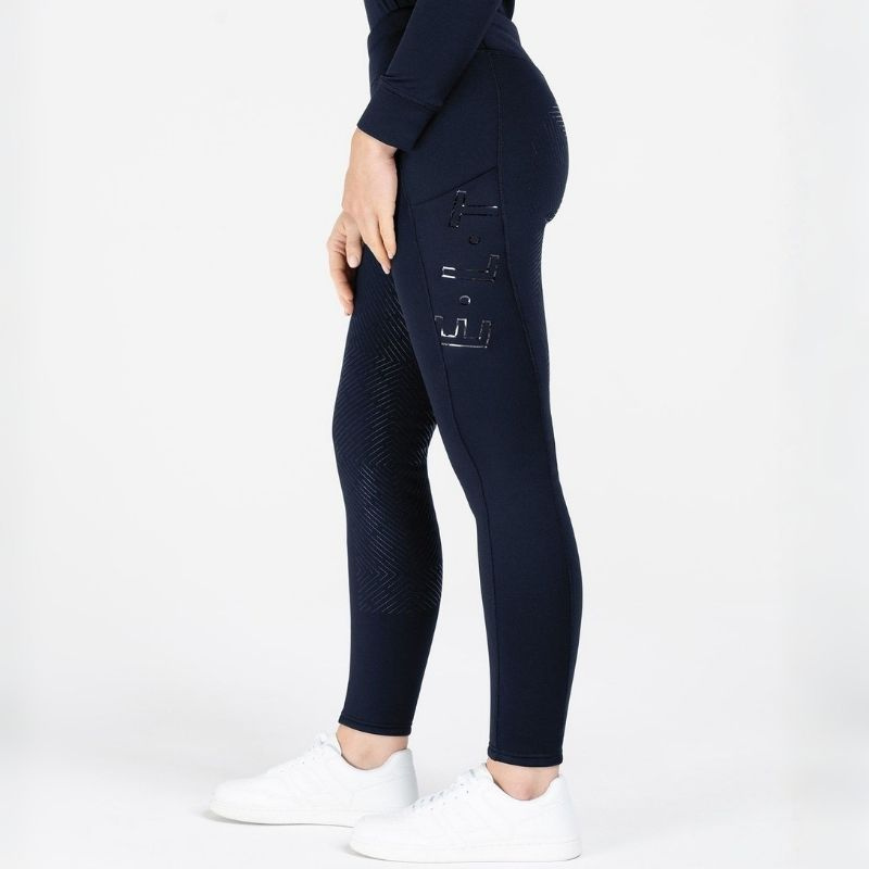 Vinterridetights Rica Thermal Teddy Full Grip Marineblå