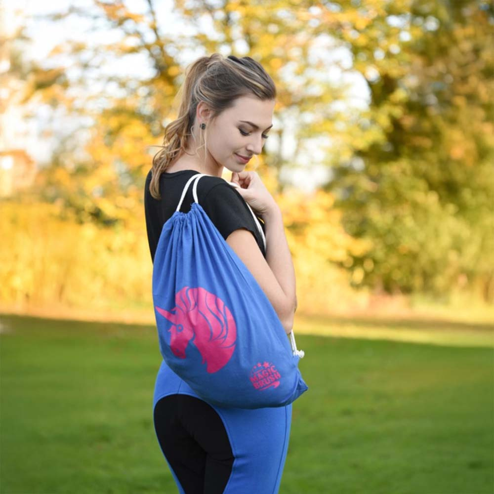 Drawstring Bag Unicorn Blå