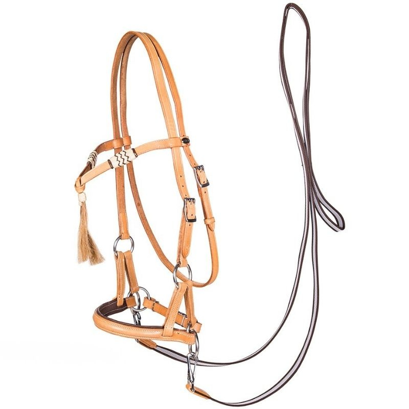 Bittløst Hodelag Shango Sidepull Natural