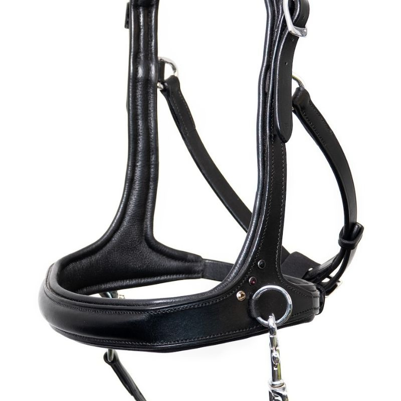 Bittløst Hodelag Moonlight Sidepull Svart