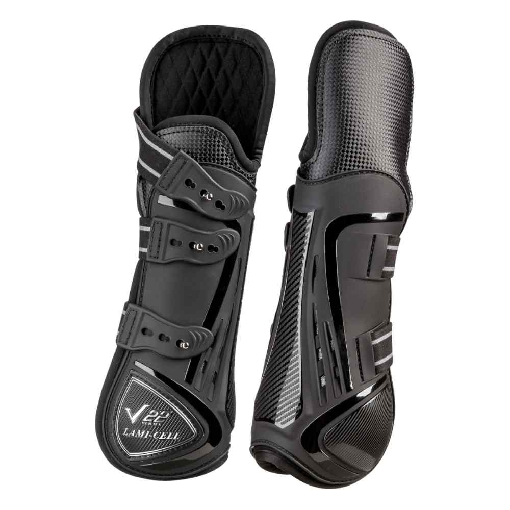 Senebeskyttere med kappe Carbon V22 Svart