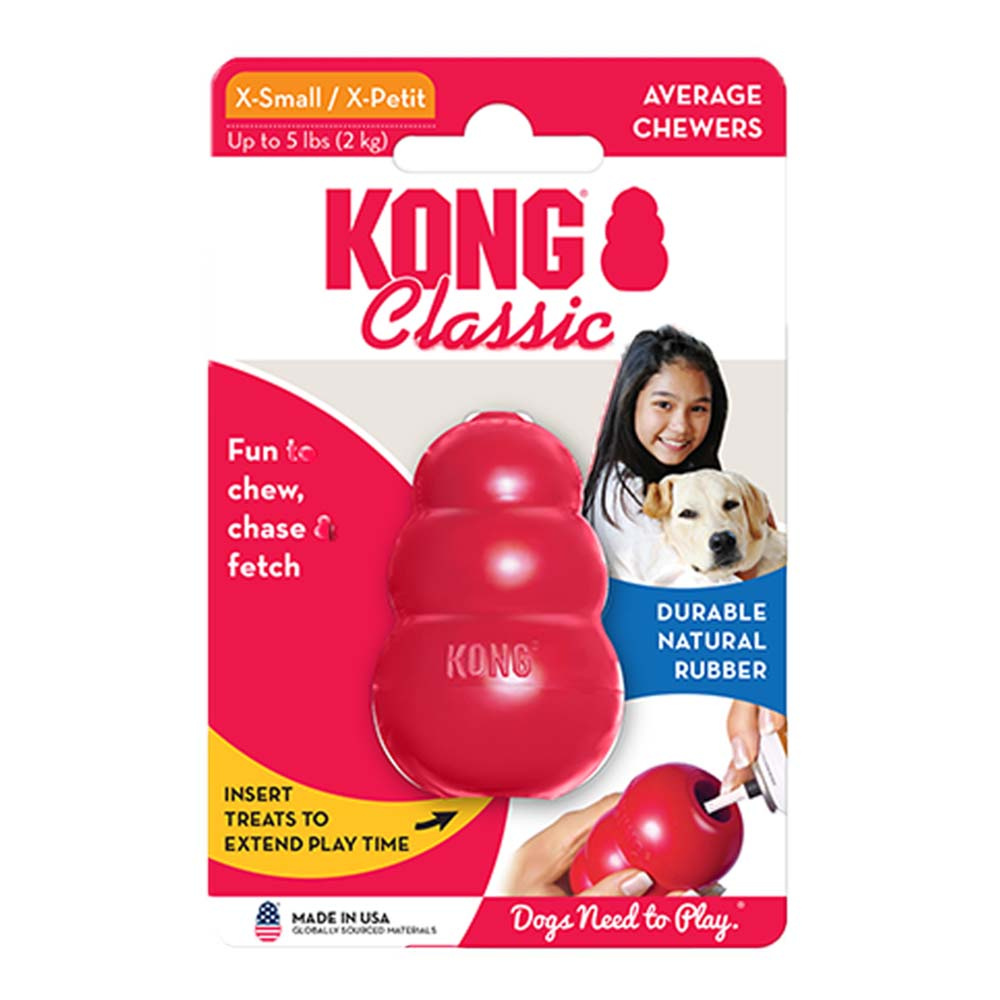 Hundeleke KONG Classic X-Small Rød