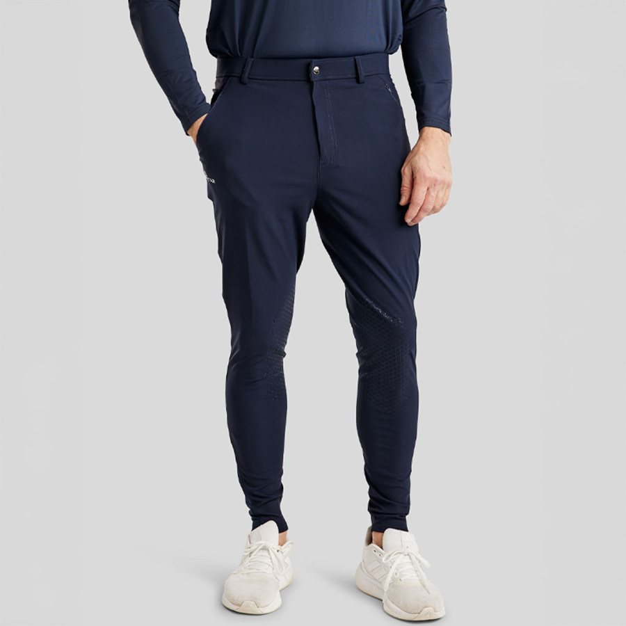 Ridebukse Herre MoBen Knee Grip Marineblå
