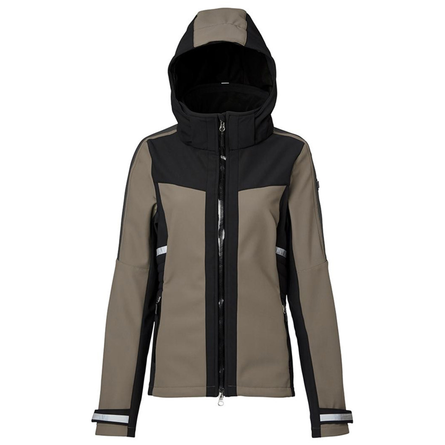 Ridejakke Jen Softshell Beige/Sort