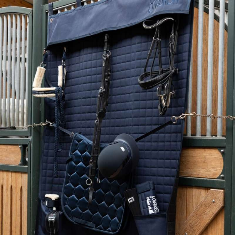 Boksgardin Quilt Long Marineblå