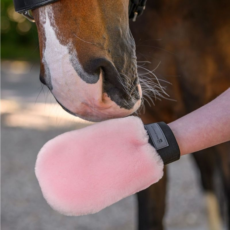Pelsstellhanske Lucky Lambskin Rosa