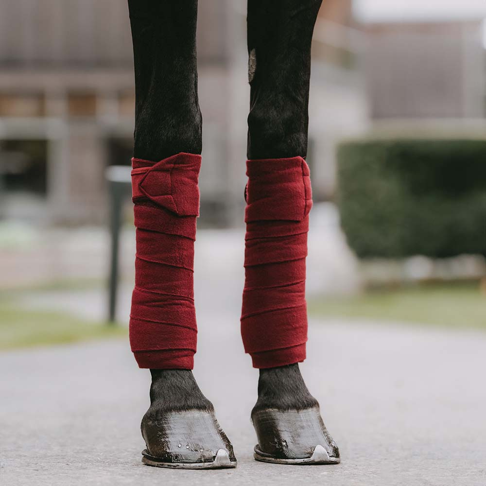 Bandasjer Polar Fleece Velvet Vinrød