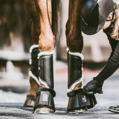 Treningsbeskyttere Leather Front Svart Treningsbeskyttere Leather Front Svart