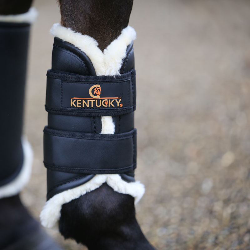 Treningsbeskyttere Leather Front Svart