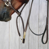 Lærkledd leietau med kjede Brun Lærkledd leietau med kjede Brun