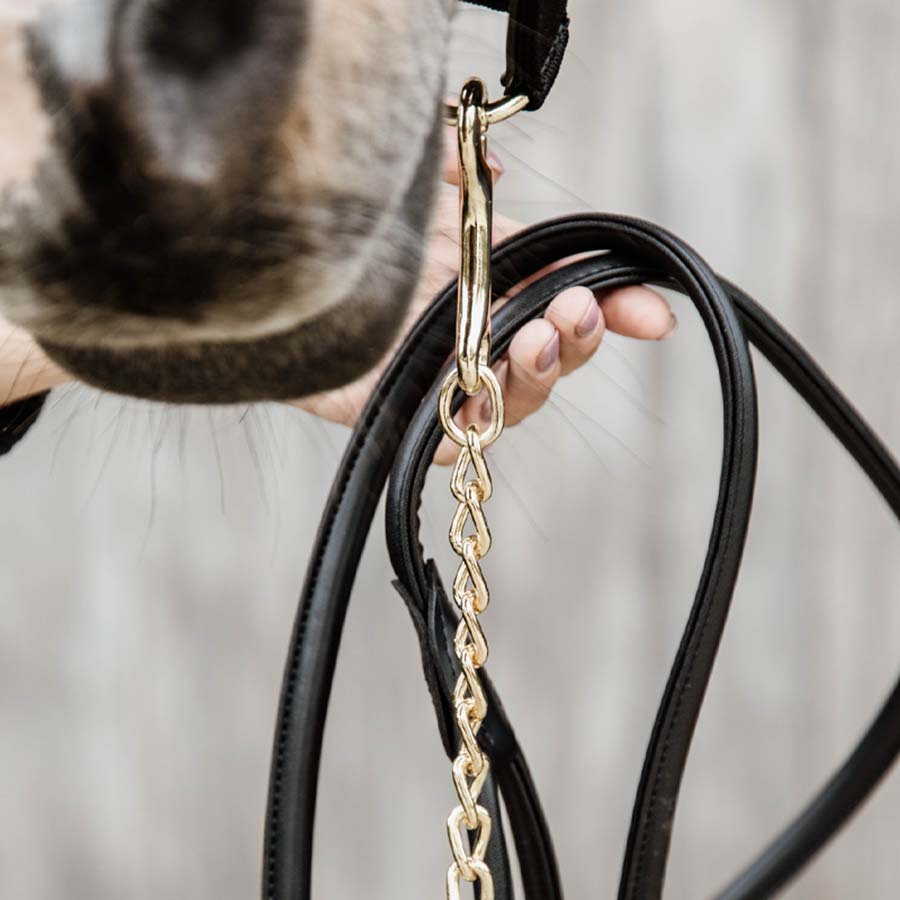 Leietau med kjede Artificial Leather Svart