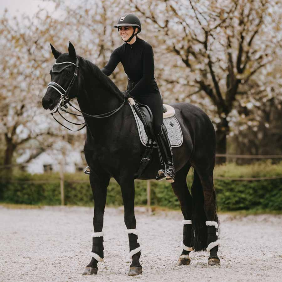 Dressursjabrak Pied-de-Poule Svart